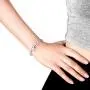 AeraVida Cute & Trendy Linked Stars .925 Sterling Silver Toggle Link Bracelet