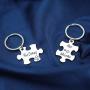 TOGON Couple Keychain Set His Crazy Her Weirdo Promise Jewelry Gift Wedding Gift for Lover Boyfriend Girlfriend 2pcs