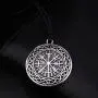 VASSAGO Vintage Norse Viking Vegvisir Compass Celtic Knot Pendant Talisman Necklace for Men Women