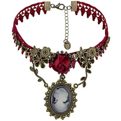 ETERNITY J. Vintage Princess Lolita Lace Victorian Necklace Bracelet Edwardian Vampire Gothic Choker Pendant ETERNITY J. Vintage Princess Lolita Lace Victorian Necklace Bracelet Edwardian Vampire Gothic Choker Pendant
