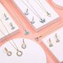 Ursteel Necklace and Earring Sets for Women, 14K Gold Plated Cubic Zirconia Butterfly Triangle Circle Evil Eye Necklace Earring Jewelry Set for Women