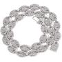 Coffee Bean Cuban Link Chain - Women Mens Iced Out Hip Hop Silver or Gold Tone CZ Miami Cuban Mariner Link Chain 18'' 20'' 24''Choker Necklace Hip Hop Jewelry for Women