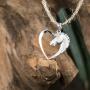Honolulu Jewelry Company Sterling Silver Horse in Heart Necklace Pendant with 18'' Box Chain