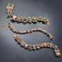 Sweet Romance Vintage Gold Silver Copper Victorian Bridal Antique Wedding Canterbury Slide Bracelet