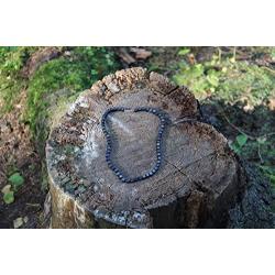 Karelian Heritage Shungite Stone Beaded Necklace Jewelry, Root Chakra Balancing