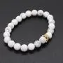 POSHFEEL 8mm Natural Stone CZ Micro Pave Crown King Queen Beads His and Hers Couple Bracelet, 7.5'' POSHFEEL 8mm Natural Stone CZ Micro Pave Crown King Queen Beads His and Hers Couple Bracelet, 7.5''