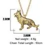 DOWAY Antique Rose Gold/Silver Plated Sweet German Shepherd Necklace Pet Dog Pendant Novelty Metal Jewelry for Women Girls Charm Party Gift DOWAY Antique Rose Gold/Silver Plated Sweet German Shepherd Necklace Pet Dog Pendant Novelty Metal Jewelry for Women Girls Charm Party Gift