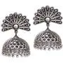 Aheli Indian Boho Bohemian Oxidized Jhumki Earrings Ethnic Wedding Fashion Antique Tribal Jewelry for Women Girls