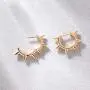 OSIANA Huggie Hoop Earrings for Women 18K Gold Plated Handmade Cubic Zirconia Stars Geometry Beads Chain Link Rope Cute Delicate Boho Hoops Hypoallergenic Small Jewelry Gift for Her