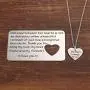 Couple Gifts, 2PCS Long Distance Relationships Gifts - Metal Wallet Card Inserts and Necklace - Matching Jewelry for Women Men Husband Wife Lover Couple Gifts, 2PCS Long Distance Relationships Gifts - Metal Wallet Card Inserts and Necklace - Matching Jewelry for Women Men Husband Wife Lover