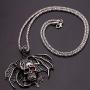 Dragon Necklace for Men, Gothic Flying Dragon Wings Skull Necklace, Red Eye Skull Pendant Necklace with 23.6” Chain, Crystal Skull Head Necklace, Punk Hip Hop Necklace Jewelry Gift for Men Boys