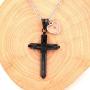 Uloveido Mens Stainless Steel Jesus Cross Necklace Real Mustard Seed Pendant Necklace Unique Design Y619