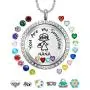 AZNECK Floating Living Memory Locket Necklace Inspirational Charms Pendant Family Tree of Life Personalized Birthday Gifts for Her AZNECK Floating Living Memory Locket Necklace Inspirational Charms Pendant Family Tree of Life Personalized Birthday Gifts for Her