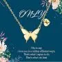 SEMBILAN Initial Butterfly Necklace Heart Necklace 14K Gold Plated Butterfly Butterfly Pendant Necklace Alphabet A - Z Necklace Jewelry Gifts for Women Ladies Girls Teens