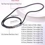 U7 2mm 3mm Black/Brown Leather Cord Necklace with Customizable Stainless Steel Clasp, Men Women Woven Wax Rope Chain for Pendant,Length 16'' 18'' 20'' 22'' 24'' 26'' 28'' 30''