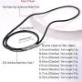 U7 2mm 3mm Black/Brown Leather Cord Necklace with Customizable Stainless Steel Clasp, Men Women Woven Wax Rope Chain for Pendant,Length 16'' 18'' 20'' 22'' 24'' 26'' 28'' 30''