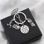 FUSTMW Runner Gifts Marathon Gift Runner Keychain Marathon Jewelry Running Gifts She Believed She Could 13.1 26.2 Keychain Marathon Gift for Her