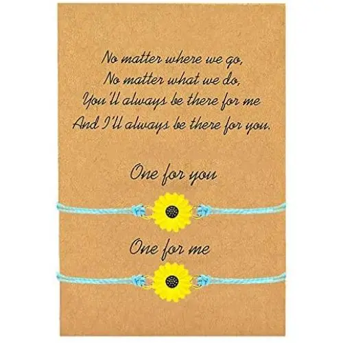 YANCHUN Long Distance Bracelet for Best Friends Handmade Wave Bracelet for Women Girls Promise Friendship Bracelet for 2