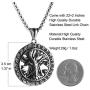 HZMAN Norse Vikings Runes Amulet Pendant Necklace The Tree Of Life Pentagram Runes Pendant Necklace Nordic Talisman