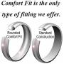 CROWNAL 6mm 8mm 10mm Silver/Gold Tungsten Carbide Wedding Band Ring Engraved I Love You Men Women Brushed Strip Beveled Edge Size 4 to 17