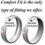 Crownal 1mm 2mm 3mm 4mm 5mm 6mm 7mm 8mm Tungsten White/Yellow Gold/Rose Gold/Black Wedding Band Ring Men Women Plain Dome Polished Comfort Fit Size 3 To 17