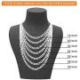 Jewlpire Mens Chain, Gold Chain for Men, Miami Silver Cuban Link Chain Necklace for Men Boys Women, 18K Gold Plated/316L Stainless Steel, 4/6/9mm Width, 18/20/22/24/26/30 Inch