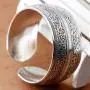 BODYA Tibeten Silver Carved Spiral Flower Connecting Branches Pattern Wide Band Open Cuff Bracelet Bangle BODYA Tibeten Silver Carved Spiral Flower Connecting Branches Pattern Wide Band Open Cuff Bracelet Bangle