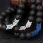 Suyi Lava Rock Bracelet Men Yoga Bracelets for Women 3Pcs Essential Oil Diffuser Stone Jewelry
