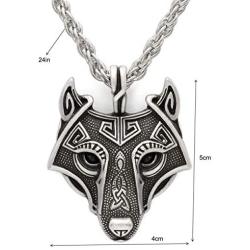 CANNE Norse Viking Stainless Steel Pendant Necklace Celtic Pagan Amulet Necklace Jewelry for Men Women