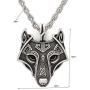 CANNE Norse Viking Stainless Steel Pendant Necklace Celtic Pagan Amulet Necklace Jewelry for Men Women