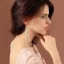 Fashion Gold Silver Double Twist Leaf Dangle Earrings Long Tassel Ear Jewelry Gift Bohemian Geometric Cut-Out Drop Earrings - Simple Metallic Open Hoop Dangles