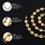 Jewelry Kingdom 1 Curb Link Chain Necklace for Men Women 7MM 11MM 18K Gold High Polish Stainless Steel Coffee Bean Chain 18inches 24inches 30inches