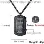 Molike Stainless Steel Mens Cross and Bible Verse Prayer Dog Tag Pendant Necklace, Christian Jewelry Molike Stainless Steel Mens Cross and Bible Verse Prayer Dog Tag Pendant Necklace, Christian Jewelry
