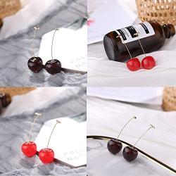 6 Pairs Creative Assorted Cute 3D Fruits Earring Cherry Strawberry Peach Avocado Grape Dangle & Stud Drop Earrings Set for Women Girls