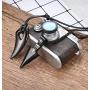 Jstyle 2Pcs Stainless Steel Pendant Necklace for Mens Spearpoint Arrowhead Wolf Teeth Pendant Chain Necklace Set