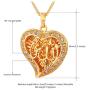 U7 CZ Allah Pendant Necklace with Chain Platinum / 18K Gold Plated Muslim Jewelry, with Text Engraving Service