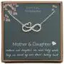EFYTAL Mom Gifts, 925 Sterling Silver Infinity with Heart Necklace for Mother & Daughter, Mom Necklaces for Women, Best Birthday Gift Ideas, Pendant Mothers Day Jewelry For Her, Mothers Day