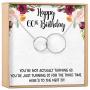 Dear Ava 60th Birthday Gift Necklace: Birthday Present, Jewelry Gift for Her, 2 Interlocking Circles (Silver-Plated-Brass, NA)