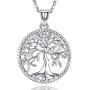 Aniu Silver Necklace for Women Girls, Family Tree of Life Sterling Silver Pendant with Fine Jewelry Gift Box, 18 Inches Chain for Wife Mom Grandma Girlfriend