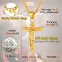 ChainsPro Can Customized, Crucifix Cross Pendant Necklace, with Chain-22+2'', Stainless Steel/Gold Plated (Send Gift Box)