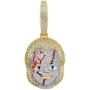 Moca Jewelry Hip Hop Iced Out Bling Chucky Necklace 18K Gold Plated Chain Necklace for Men Women