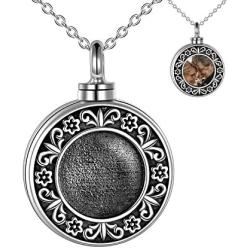 ONEFINITY Sterling Silver Always in My Heart Urn Necklace for Ashes Cremation Jewelry for Ashes of Loved Ones Keepsake Jewelry