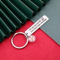 Enjoy Retirement Keychain No One Can Ever Fill Your Shoes Enjoy Retirement Gift for Boss Staff Coworker(Fill Your Shoe KR)