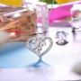 Sllaiss 925 Sterling Silver “Love You Forever” Heart Crystal Necklace for Women Engraved Love Butterfly Pendant Fine Necklace, Crystals from Swarovski