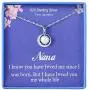 Nana Gifts Grandmother Necklace 925 Sterling Silver Single Pearl Pendant Moon Crystal CZ Cubic Zirconia Crystal Jewelry Grandma Nanna Birthday Mothers day Gift