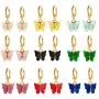9 Pairs Of Butterfly Earrings, Acrylic Colored Earrings Women And Girls Fashion Jewelry Gift