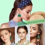 20 Pairs St Patricks Day Earrings Faux Leather Clover Earrings Lightweight Teardrop Earrings for Women