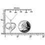 S925 Sterling Silver Lucky Elephant Love Heart Necklace for Women Daughter Girlfriend