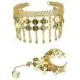 TopTie Belly Dance Gypsy Jewelry Set, Gold Triangle Bracelet & Tribal Headband TopTie Belly Dance Gypsy Jewelry Set, Gold Triangle Bracelet & Tribal Headband