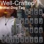 ChainsPro A to Z Captial Initial Military Army Dog Tag with Chain-22+2'' Adjustable, Teenage Boy Necklace, 316L Stainless Steel/ 18K Gold Plated/Black (Send Gift Box)